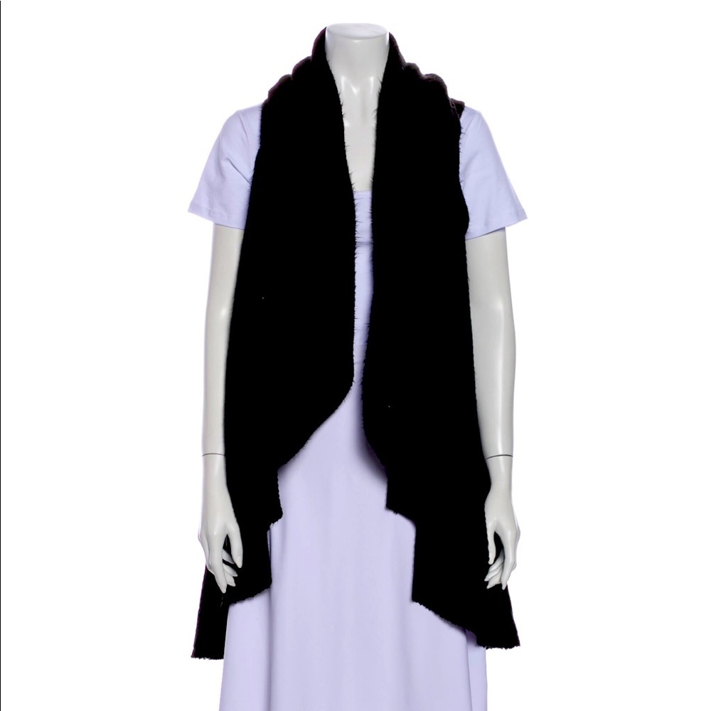 Alice + Olivia Black Open Sweater Vest XS